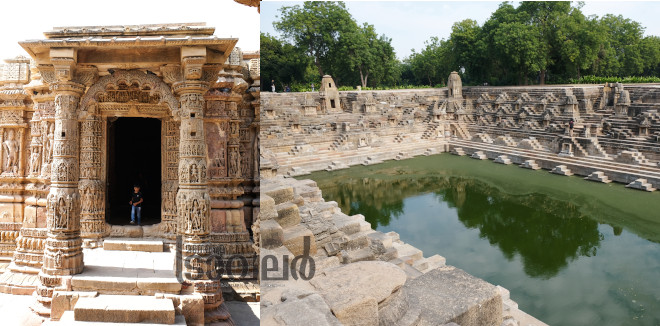 modhera sun temple guda mandap and pond